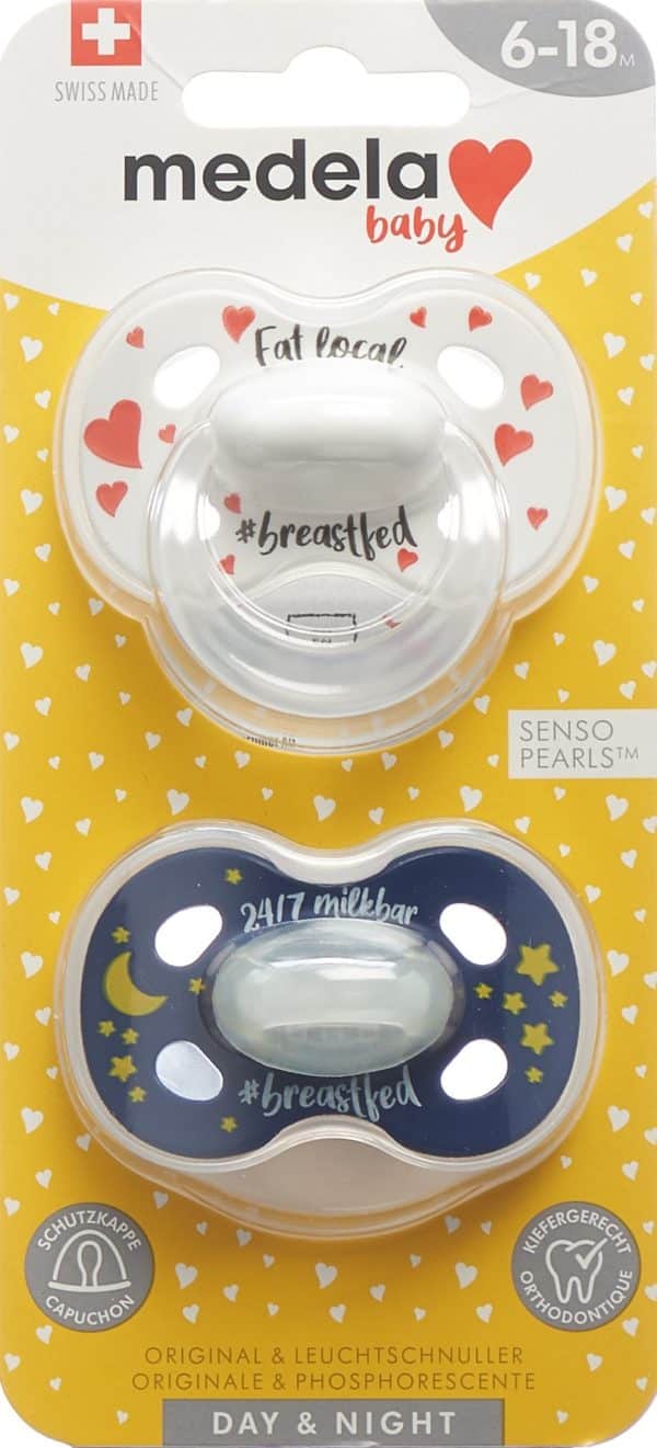 PICFRONT MEDELA Baby Nuggi Day&Night 6-18 breastfed 2 Stk