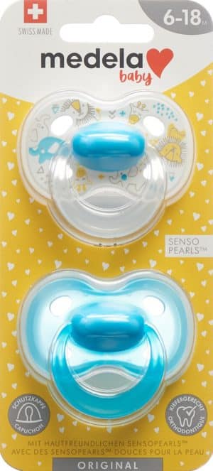 PICFRONT MEDELA Baby Nuggi Original 6-18 Blau 2 Stk