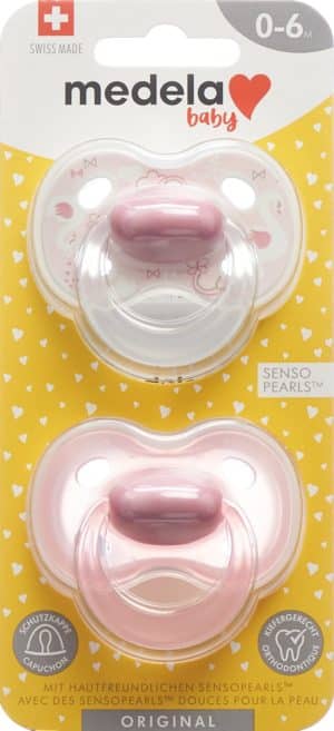 PICFRONT MEDELA Baby Nuggi Original 0-6 Rosa 2 Stk