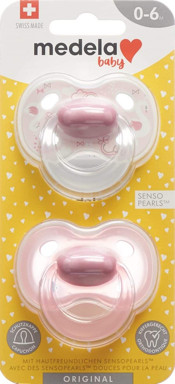 PICFRONT MEDELA Baby Nuggi Original 0-6 Rosa 2 Stk