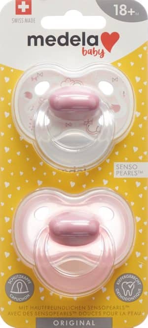 PICFRONT MEDELA Baby Nuggi Original 18+ Rosa 2 Stk