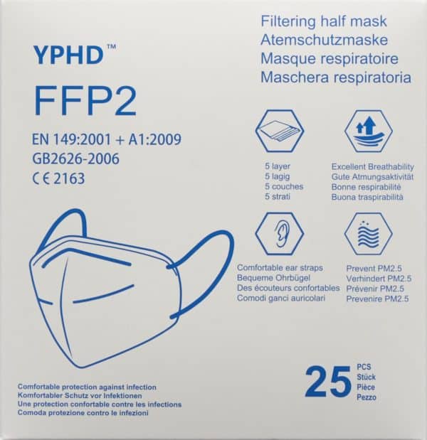 PICFRONT YPHD Atemschutzmaske FFP2 25 Stk
