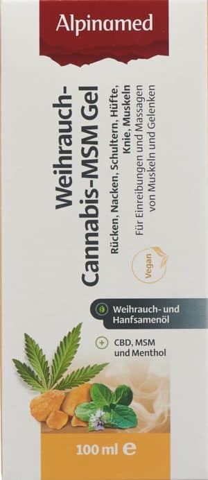 ALPINAMED Weihrauch Cannabis MSM Gel Disp 100 ml