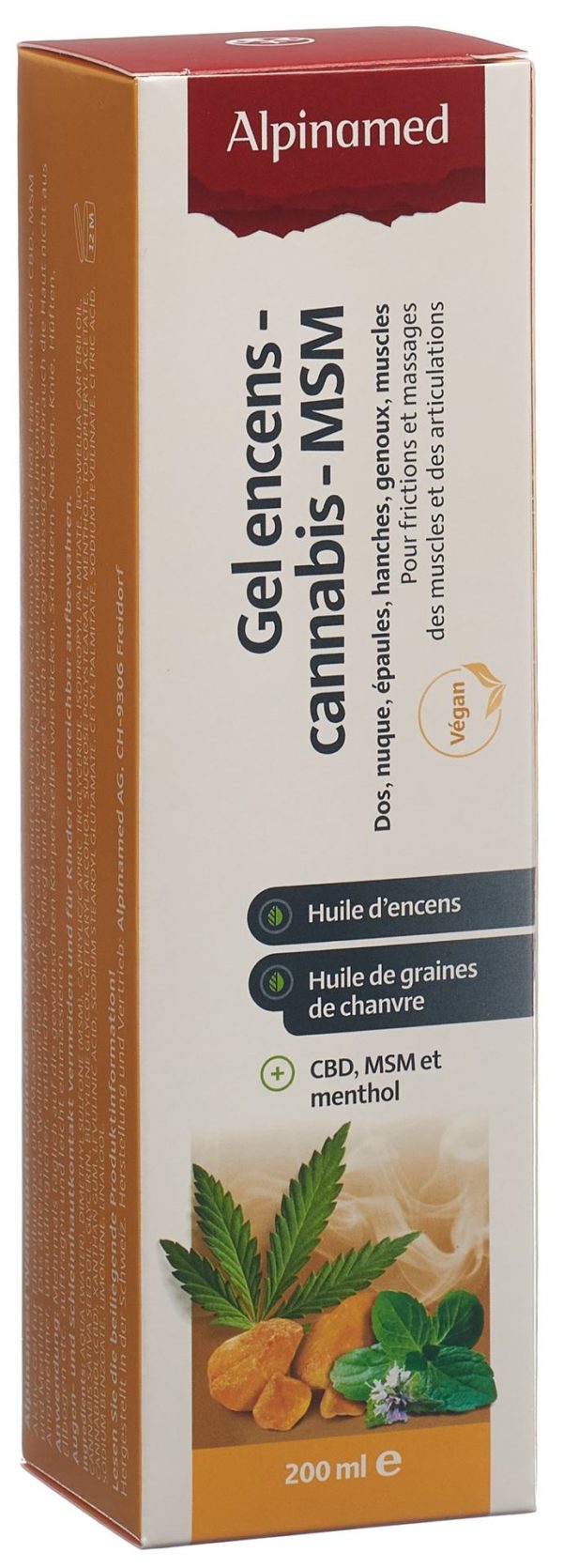 PICBACK3D ALPINAMED Weihrauch Cannabis MSM Gel Disp 200 ml