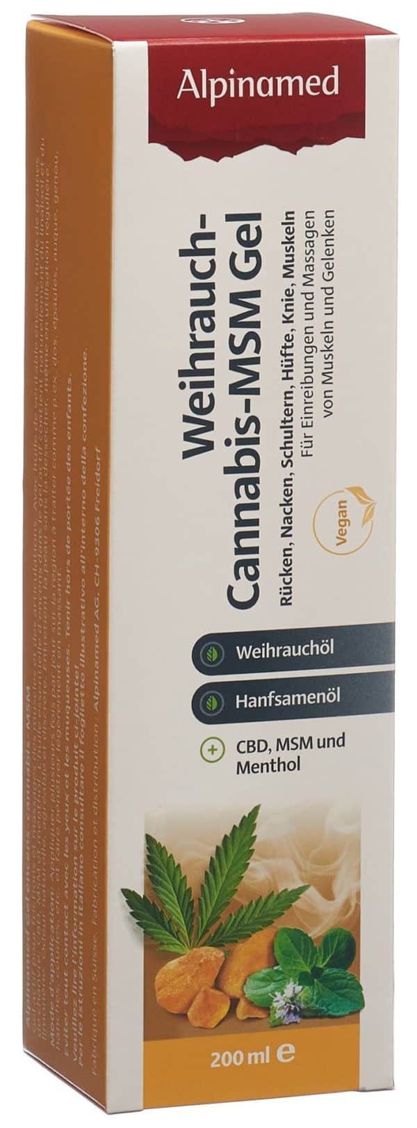 PICFRONT3D ALPINAMED Weihrauch Cannabis MSM Gel Disp 200 ml