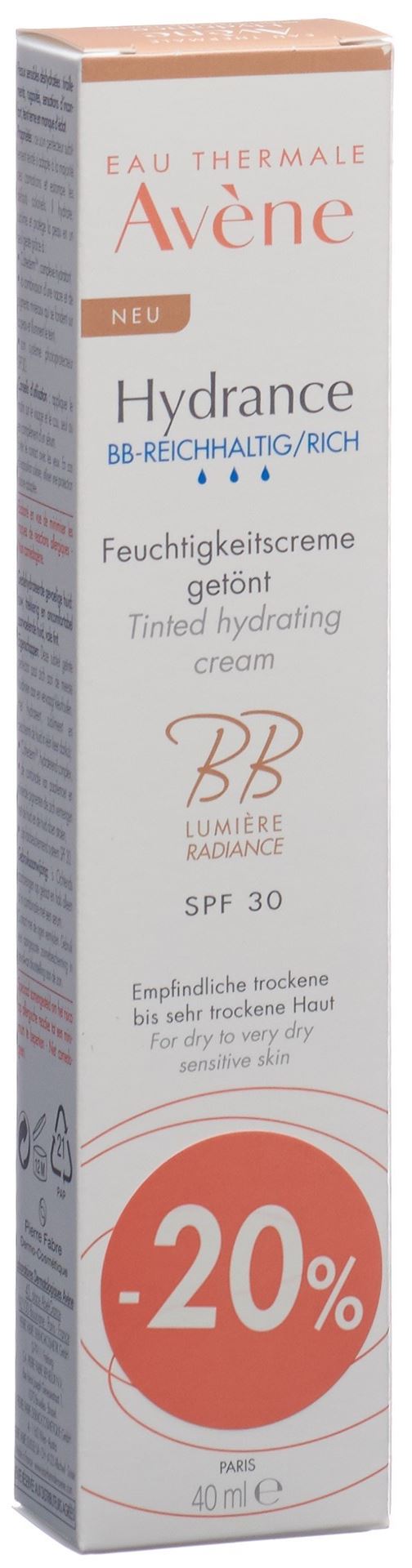 PICFRONT3D AVENE Hydrance BB reichhaltig SPF30 -20% 40 ml