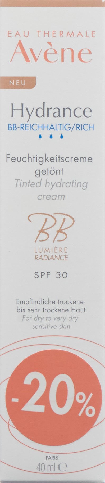 PICFRONT AVENE Hydrance BB reichhaltig SPF30 -20% 40 ml